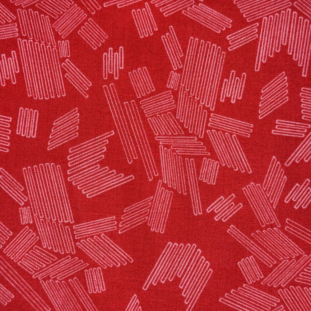 Red Wandering by Stephanie Organes for Andover Fabric - 1 Yard - Geometric